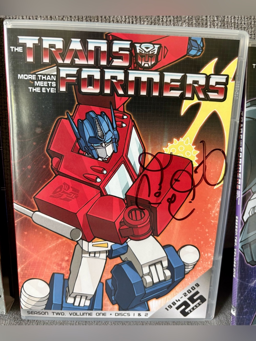 Transformers Season 2 Dvd Set 1 Used Signed  By Paul Riding Go Bots Rare